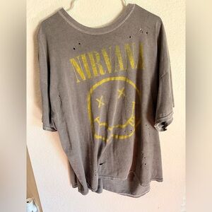Urban Outfitters Gray Nirvana Tee